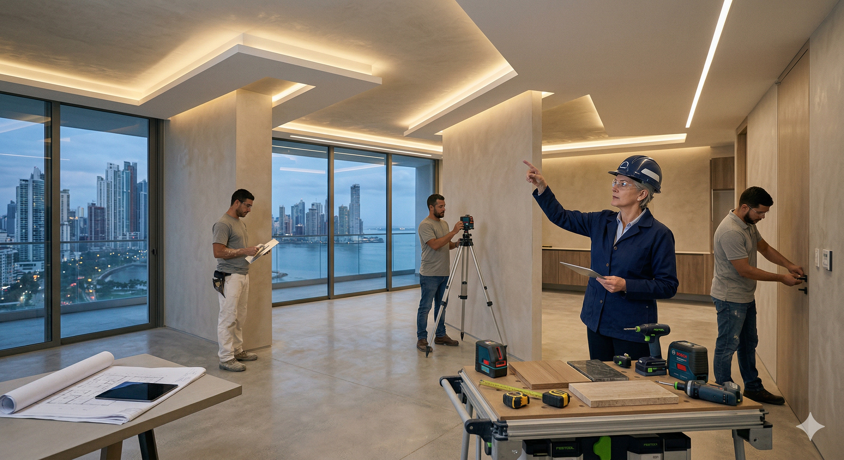 Sistema de iluminación LED en área social