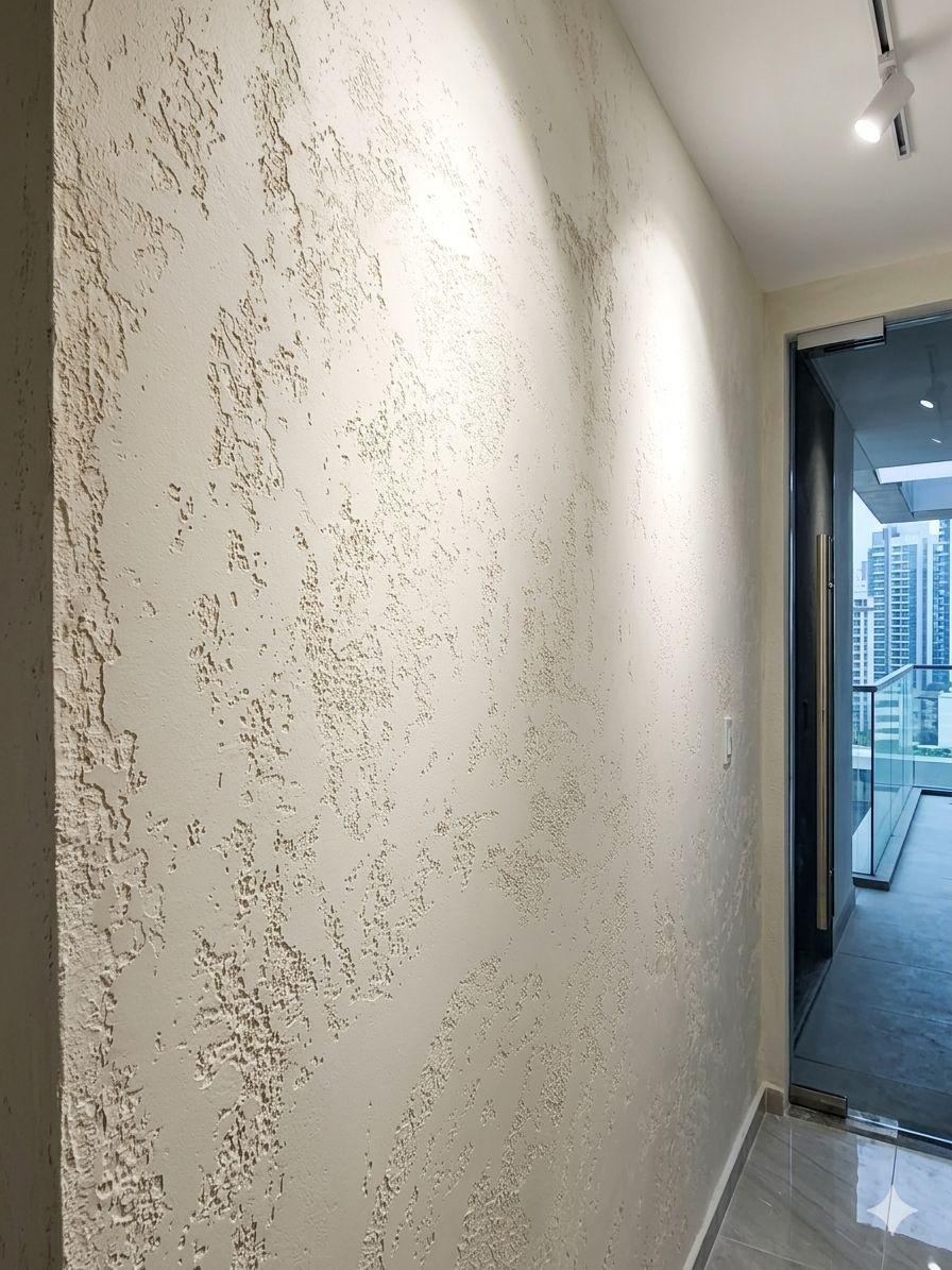 Aplicación de microcemento en área social