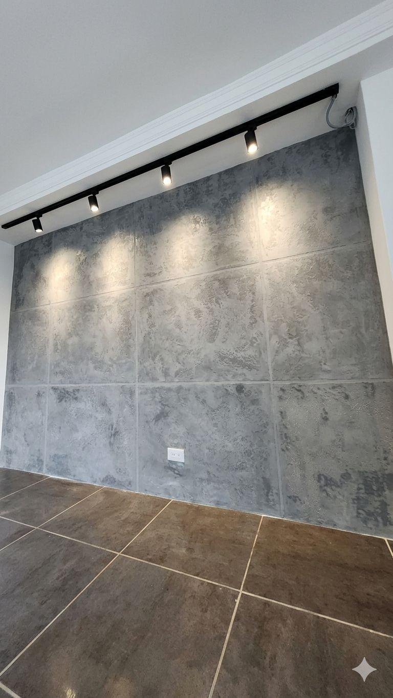 Acabado de microcemento en pared y superficie