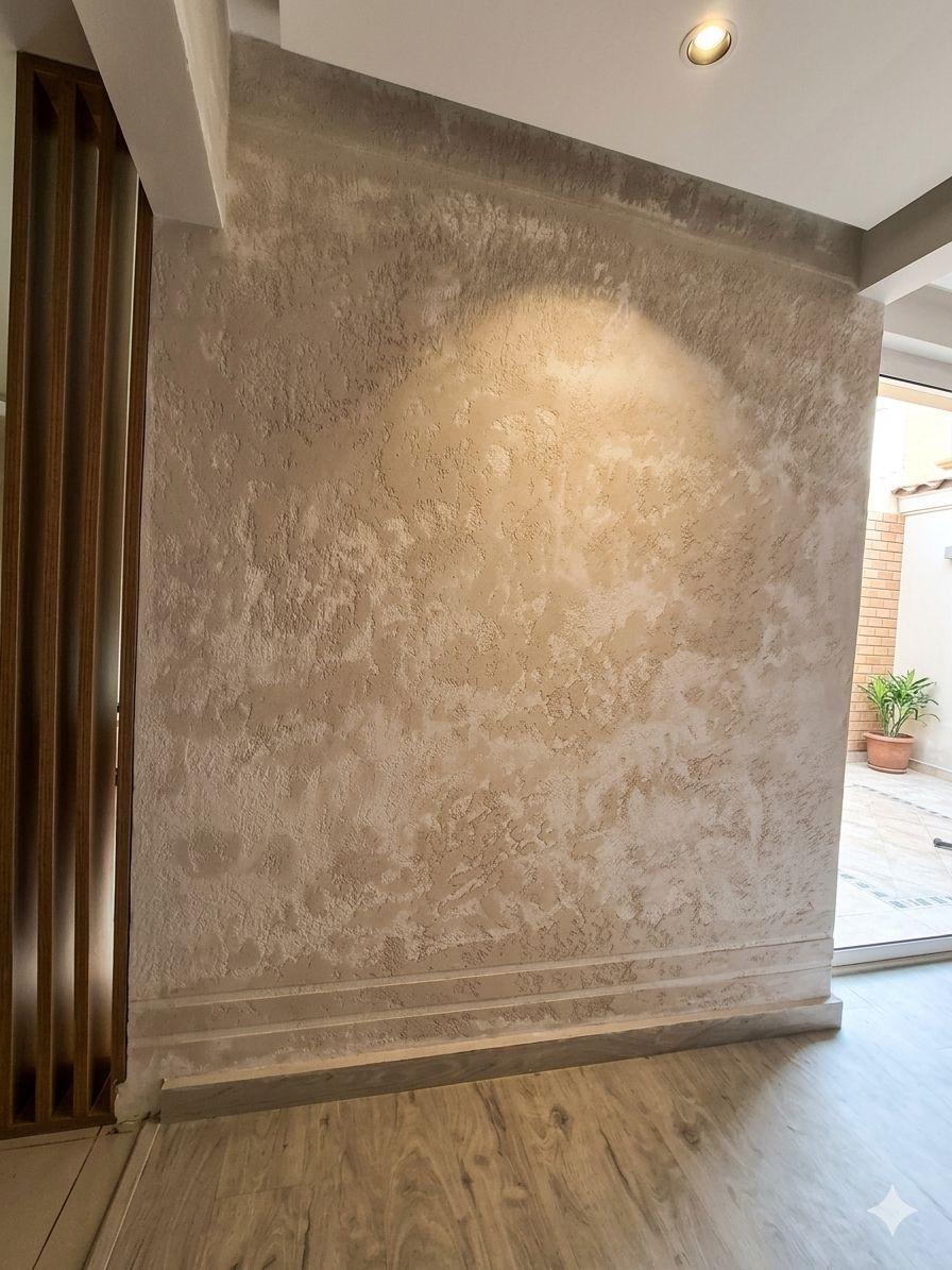 Espacio transformado con acabado en microcemento