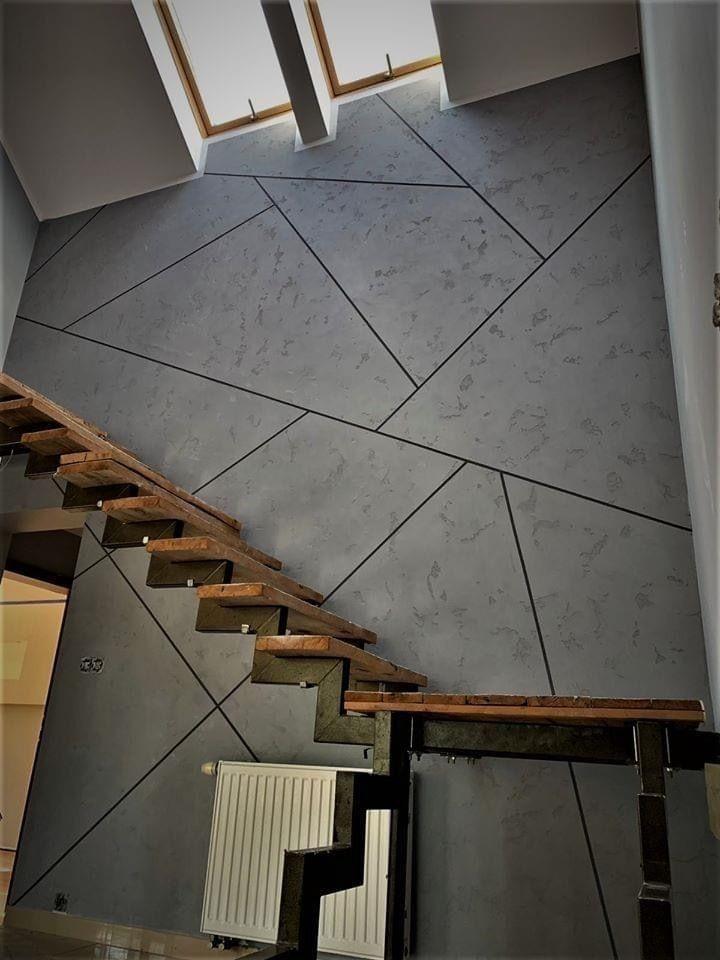 Detalle real de muro texturizado en gris