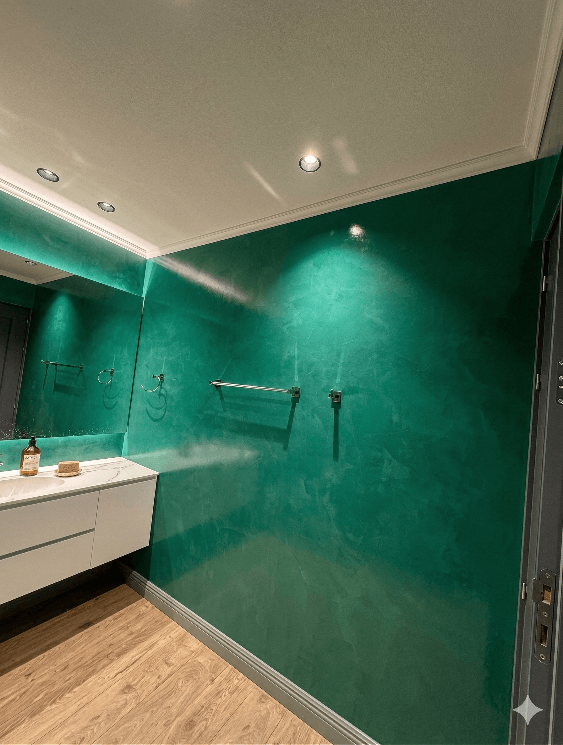 Interior con microcemento decorativo